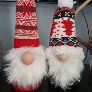 2 Handmade Christmas Gnomes